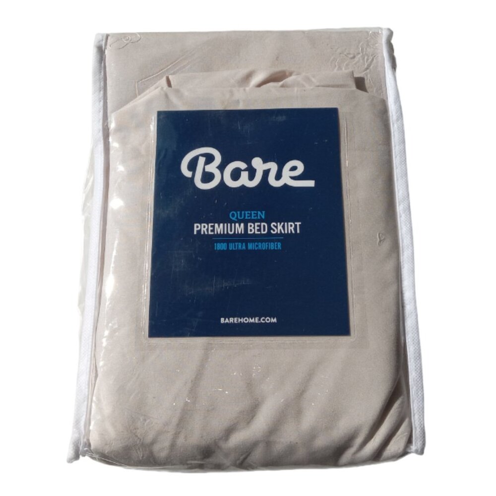 New Bare Queen Size Premium Bed Skirt 1800 Ultra Microfiber NIP